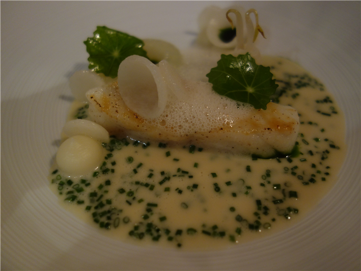 turbot with dashi beurre blanc